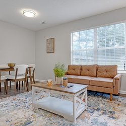 living room at Lakeview Oaks Apartments in Savannah, GA